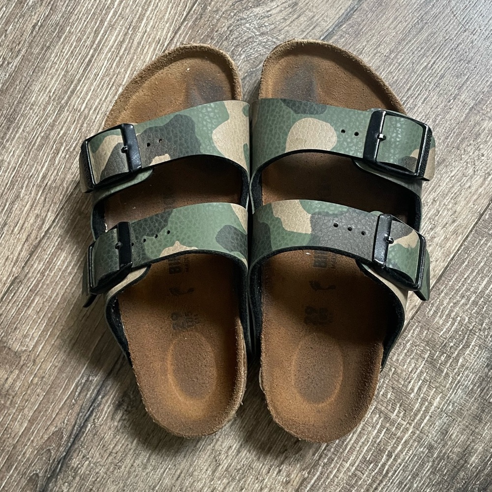 Kids size 12 Camo Birkenstocks used like new